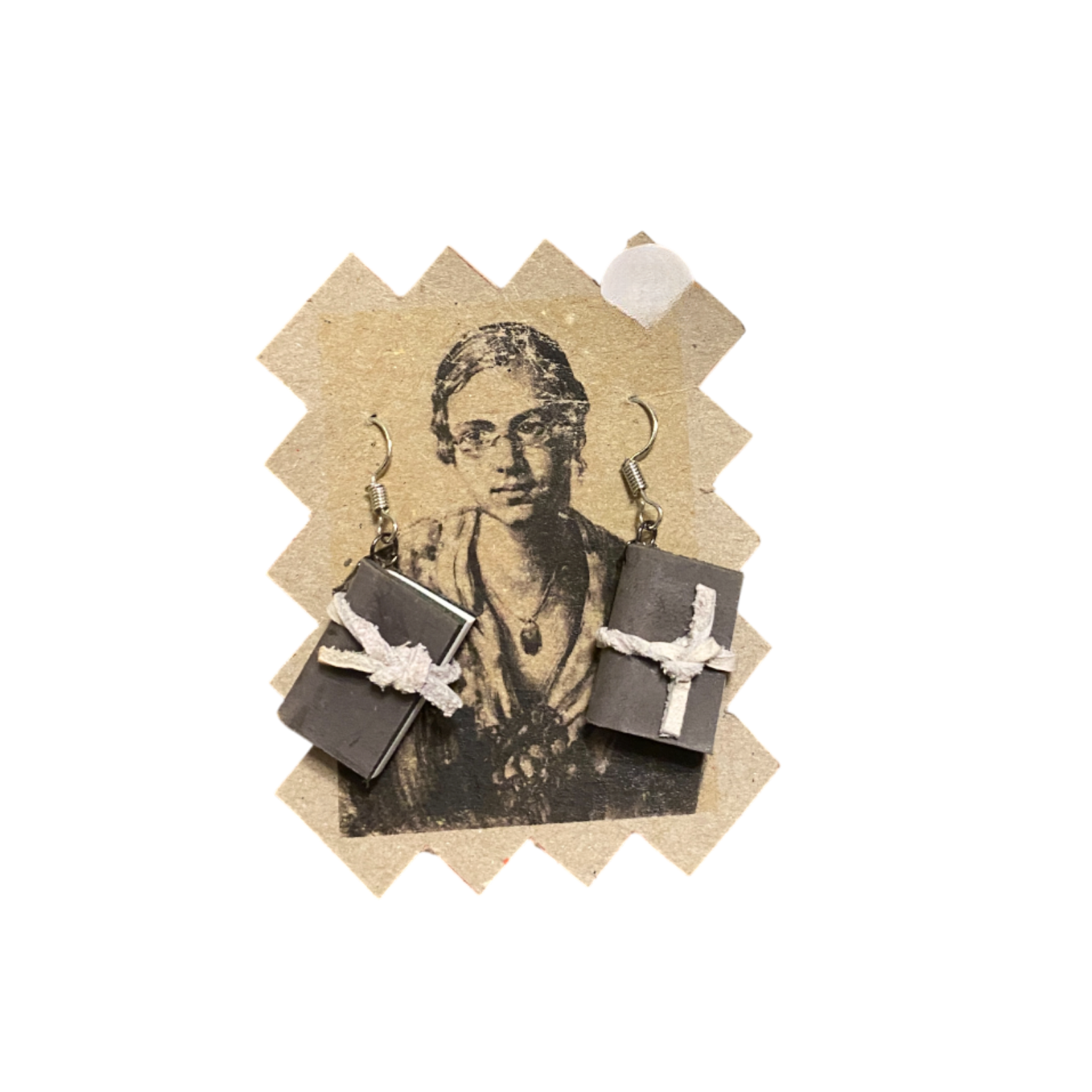 Kõrvarõngad "Raamat" hallid